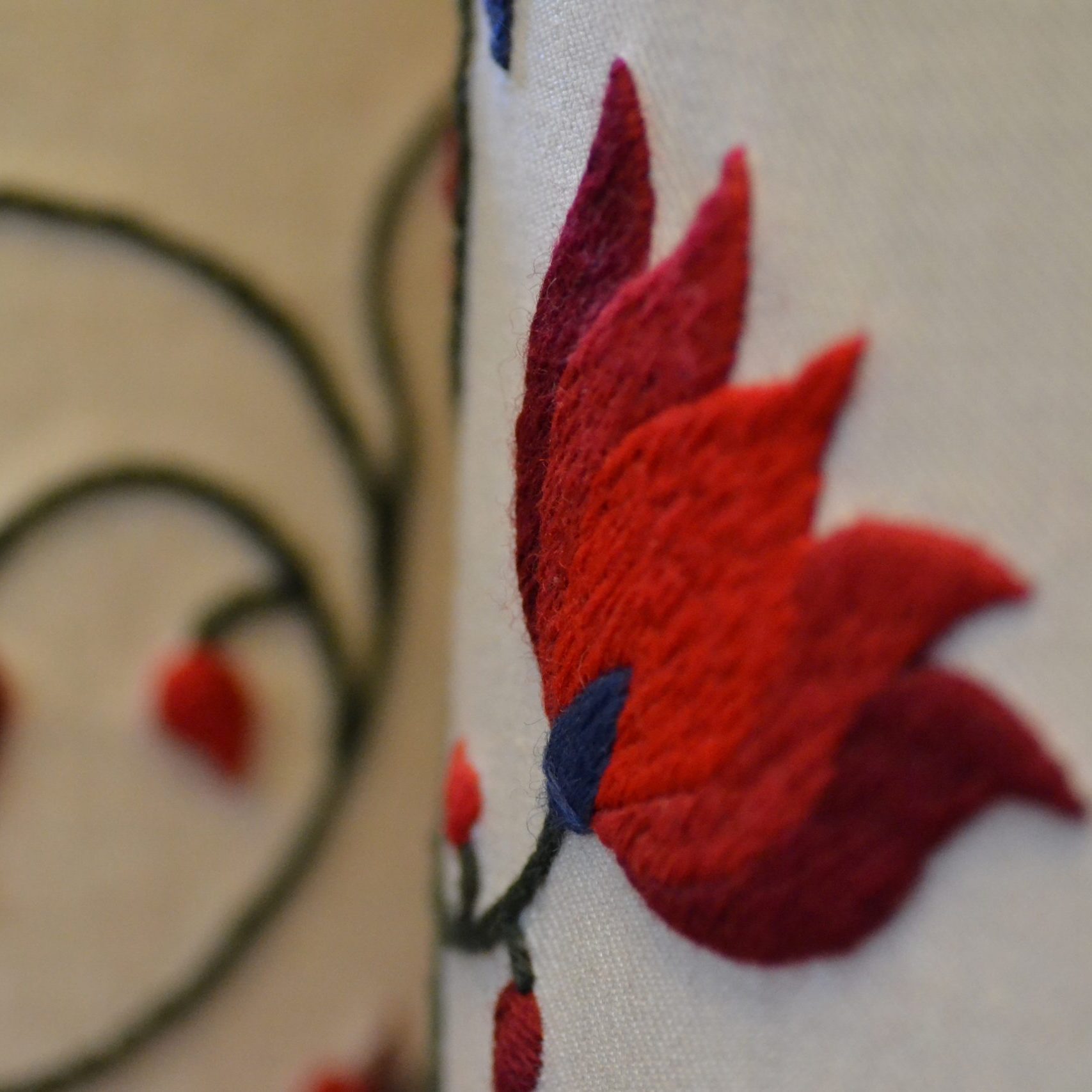 Lenham Crewelwork lampshades 3