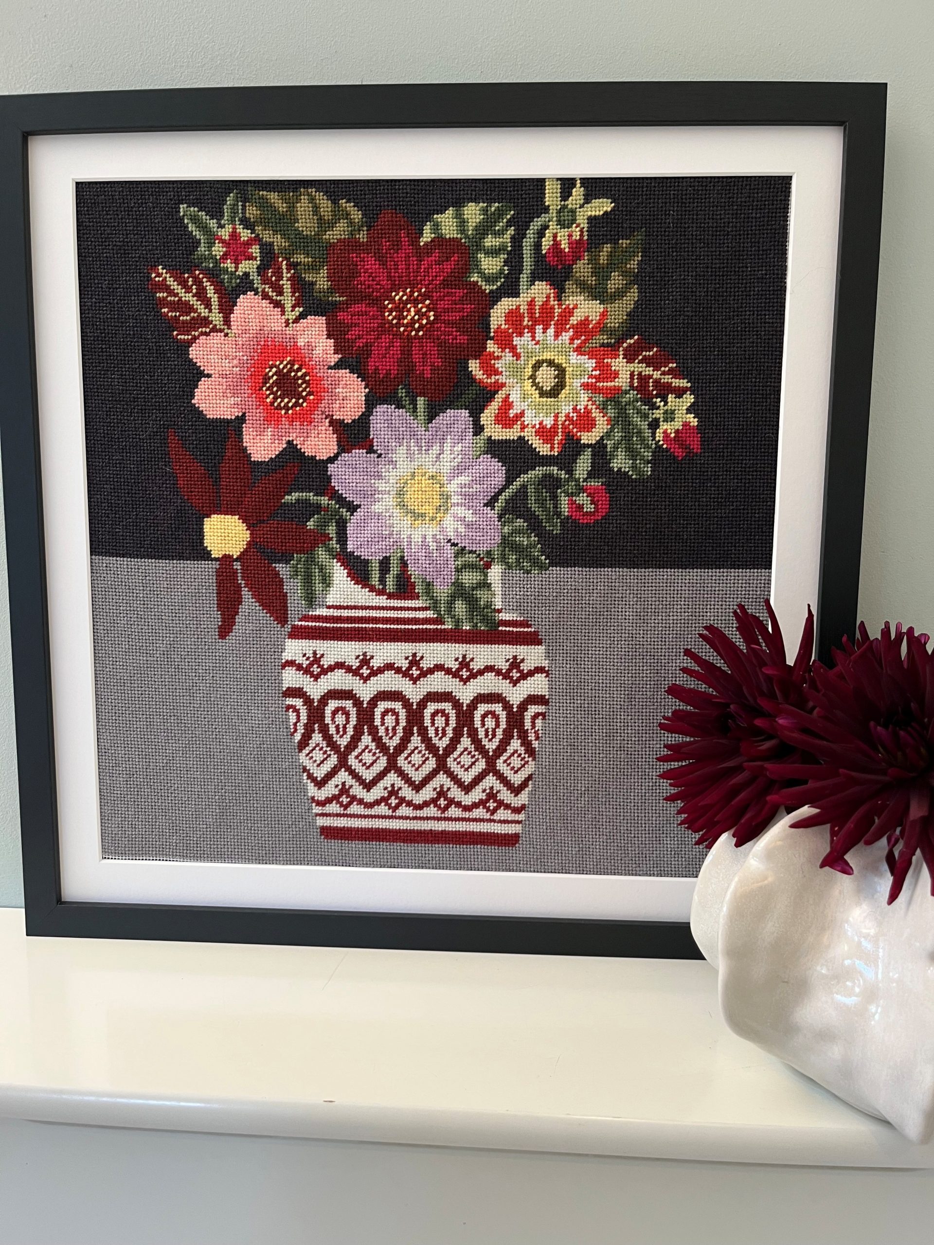Burgundy Dahlia - Image 2